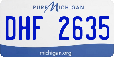 MI license plate DHF2635