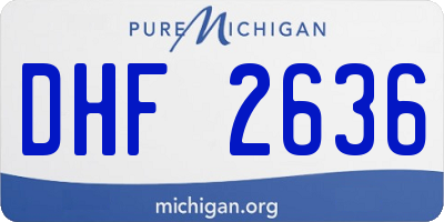 MI license plate DHF2636