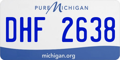 MI license plate DHF2638