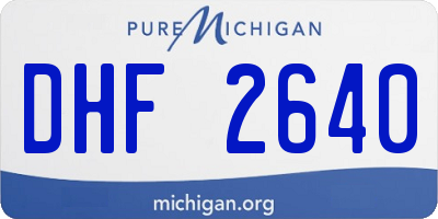 MI license plate DHF2640