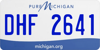 MI license plate DHF2641