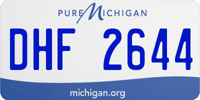 MI license plate DHF2644
