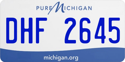 MI license plate DHF2645