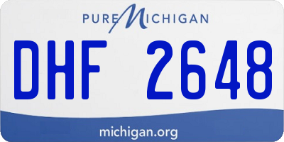 MI license plate DHF2648