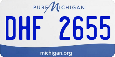 MI license plate DHF2655