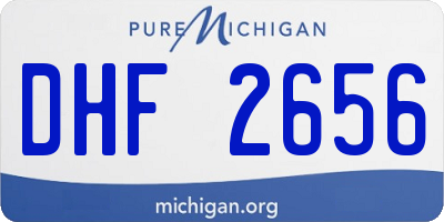 MI license plate DHF2656