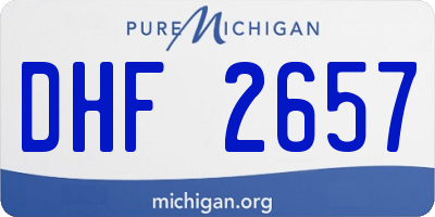 MI license plate DHF2657