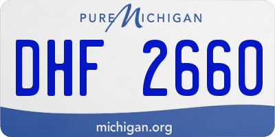MI license plate DHF2660