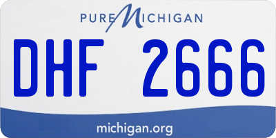 MI license plate DHF2666