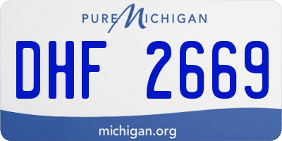 MI license plate DHF2669