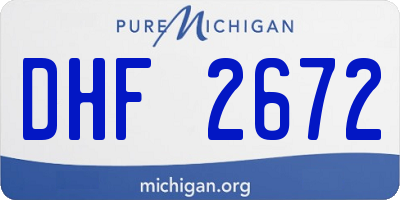 MI license plate DHF2672