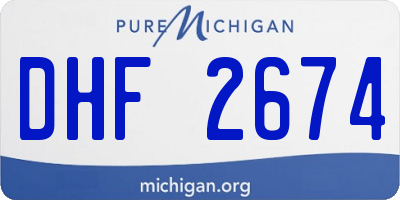 MI license plate DHF2674