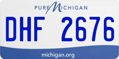 MI license plate DHF2676