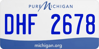 MI license plate DHF2678
