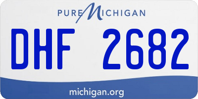 MI license plate DHF2682