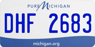 MI license plate DHF2683