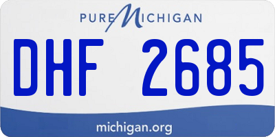 MI license plate DHF2685