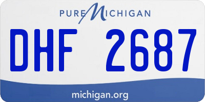 MI license plate DHF2687