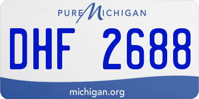 MI license plate DHF2688
