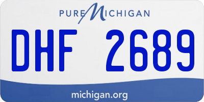 MI license plate DHF2689