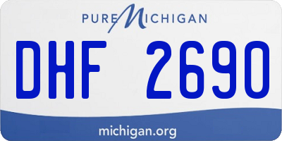 MI license plate DHF2690
