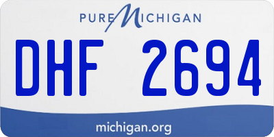 MI license plate DHF2694
