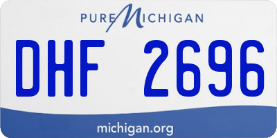 MI license plate DHF2696