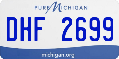MI license plate DHF2699