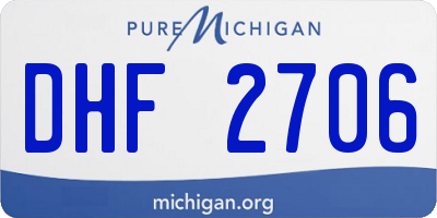 MI license plate DHF2706