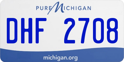 MI license plate DHF2708