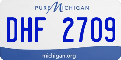 MI license plate DHF2709