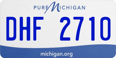 MI license plate DHF2710