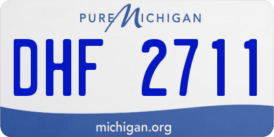 MI license plate DHF2711