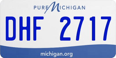 MI license plate DHF2717