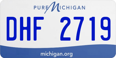 MI license plate DHF2719