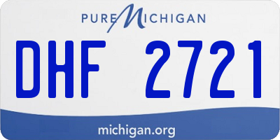 MI license plate DHF2721