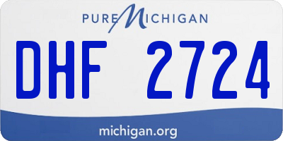 MI license plate DHF2724