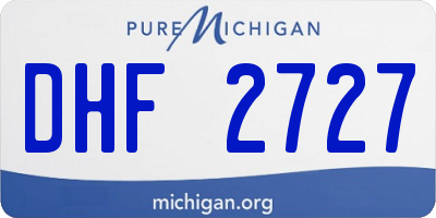MI license plate DHF2727