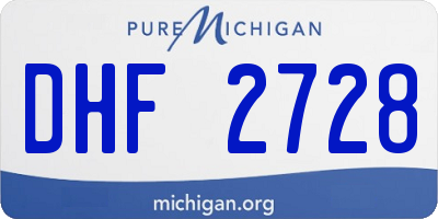 MI license plate DHF2728
