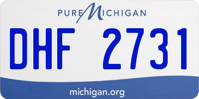 MI license plate DHF2731