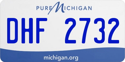 MI license plate DHF2732