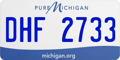 MI license plate DHF2733
