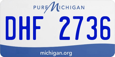 MI license plate DHF2736