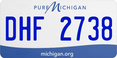 MI license plate DHF2738