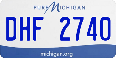 MI license plate DHF2740