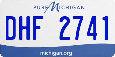 MI license plate DHF2741