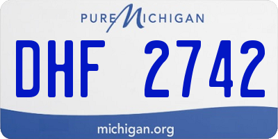 MI license plate DHF2742