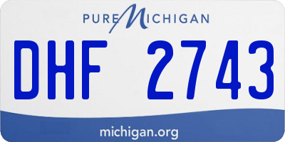MI license plate DHF2743