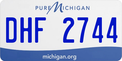 MI license plate DHF2744