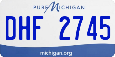 MI license plate DHF2745